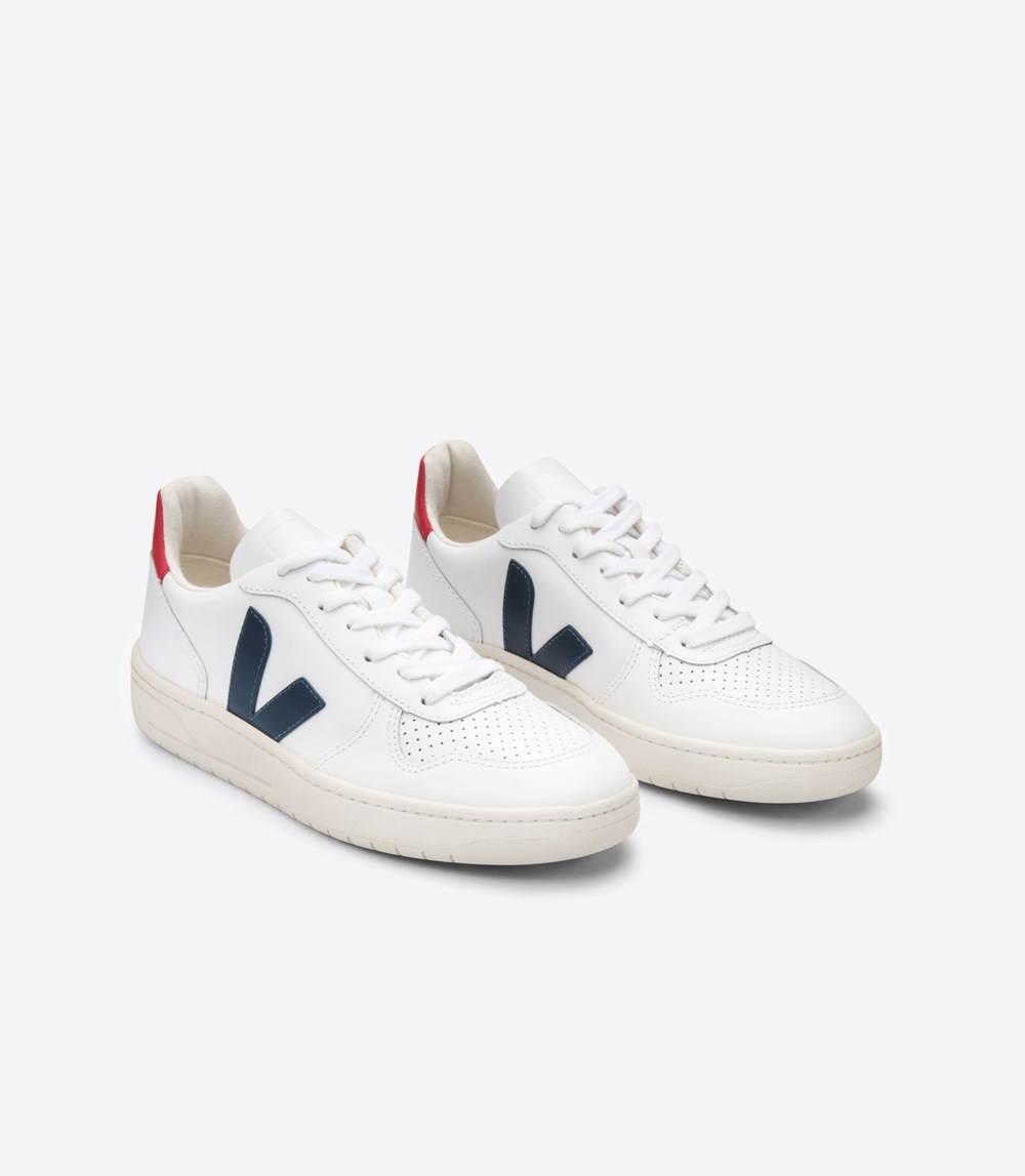 Veja Sneakers Dam - V-10 Läder - Vita - 968075-UWX